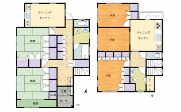呉市阿賀中央、中古一戸建ての間取り画像です