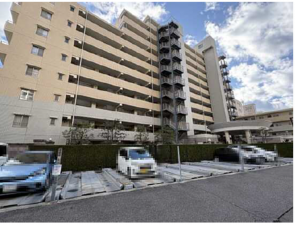 広島市東区牛田早稲田、マンションの外観画像です