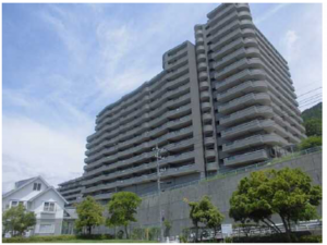 広島市西区井口台、マンションの外観画像です