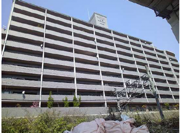 広島市西区竜王町、マンションの外観画像です