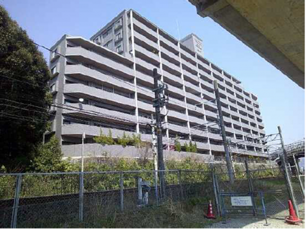 広島市西区竜王町、マンションの外観画像です