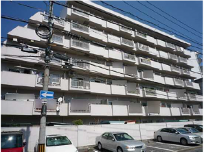 広島市南区上東雲町、マンションの外観画像です