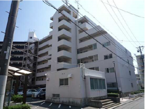 広島市南区上東雲町、マンションの外観画像です