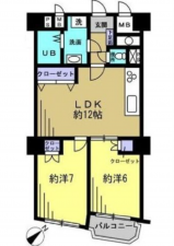広島市東区光町、マンションの間取り画像です