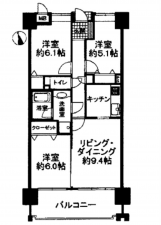 広島市中区光南、マンションの間取り画像です