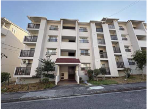 広島市西区鈴が峰町、マンションの外観画像です