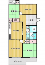 広島市西区鈴が峰町、マンションの間取り画像です