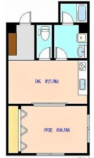 広島市南区東雲、マンションの間取り画像です