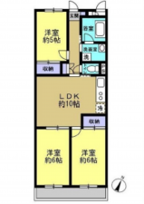 広島市西区南観音、マンションの間取り画像です