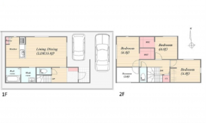 広島市中区吉島西、新築一戸建ての間取り画像です
