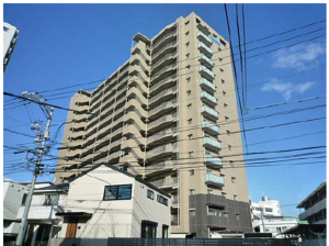 広島市南区皆実町、マンションの外観画像です