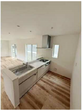 広島市東区上温品、新築一戸建てのキッチン画像です