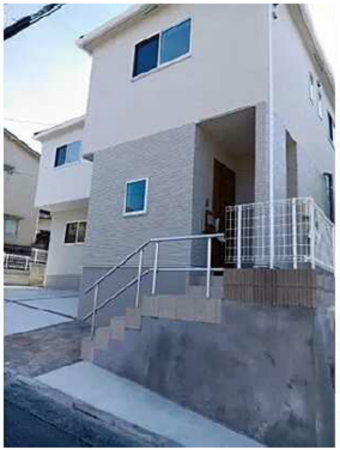 広島市東区上温品、新築一戸建ての外観画像です