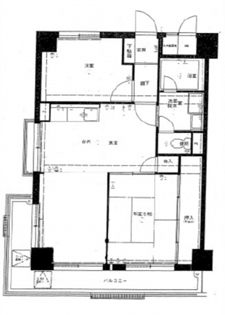 広島市東区光町、マンションの間取り画像です