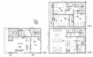 広島市西区古江新町、新築一戸建ての間取り画像です