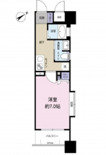 広島市中区大手町、マンションの間取り画像です