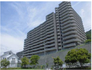 広島市西区井口台、マンションの外観画像です