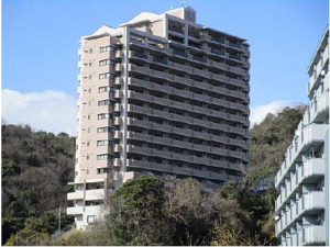 広島市東区牛田早稲田、マンションの外観画像です