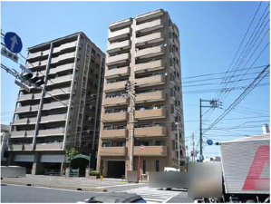 広島市南区出汐、マンションの外観画像です