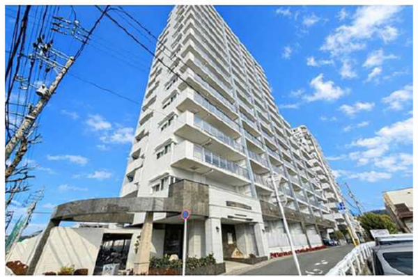 広島市西区大芝、マンションの外観画像です