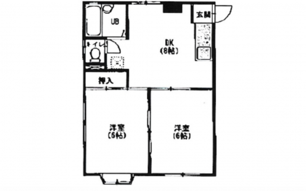 広島市南区向洋新町、収益物件/アパートの間取り画像です