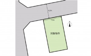 広島市南区本浦町、土地の間取り画像です