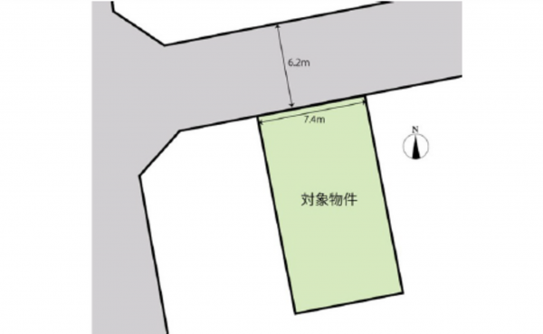 広島市南区本浦町、土地の間取り画像です