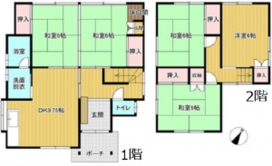 広島市東区福田、中古一戸建ての間取り画像です