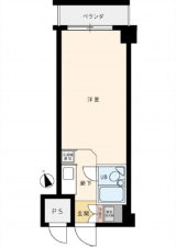 広島市中区八丁堀、マンションの間取り画像です