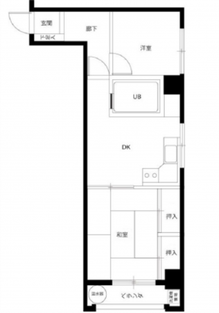 広島市中区三川町、マンションの間取り画像です
