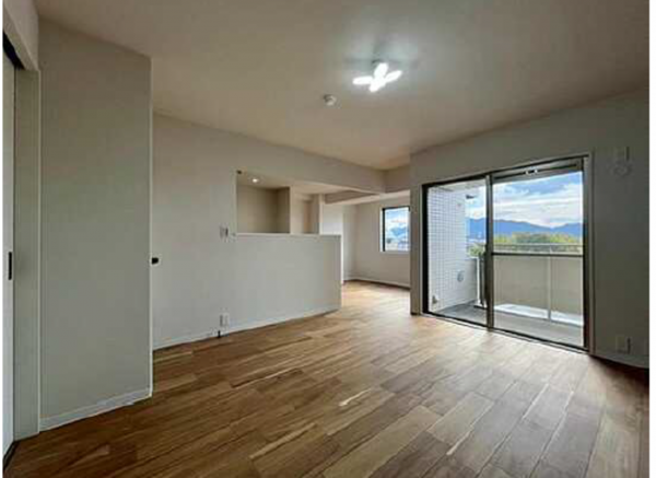 広島市南区青崎、マンションの居間画像です