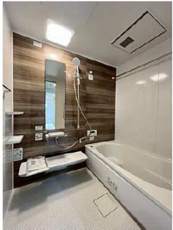 広島市南区青崎、マンションの風呂画像です