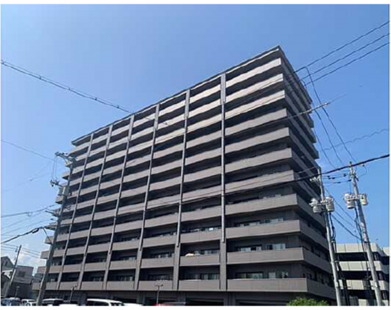 広島市南区出島、マンションの外観画像です