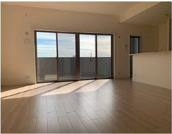 広島市南区出島、マンションの居間画像です