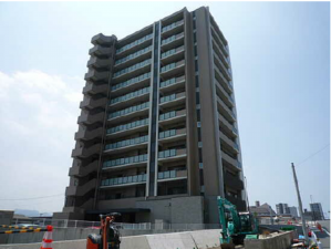 広島市南区大州、マンションの外観画像です