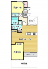 広島市中区舟入南、マンションの間取り画像です