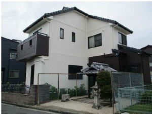 広島市西区大芝、中古一戸建ての外観画像です