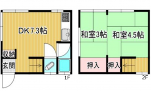 広島市西区観音新町、中古一戸建ての間取り画像です