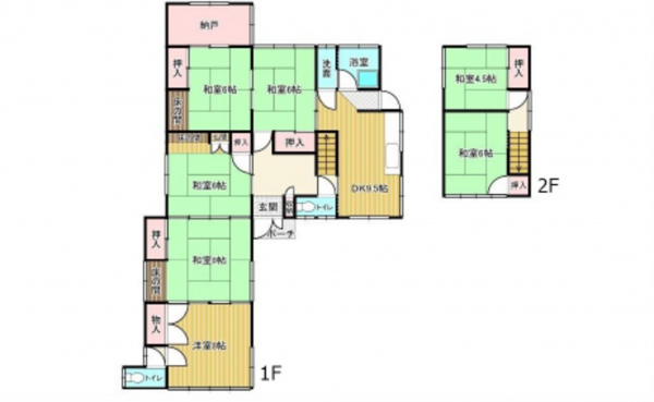 広島市西区己斐上、中古一戸建ての間取り画像です