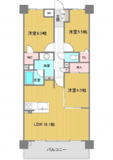 広島市西区天満町、マンションの間取り画像です