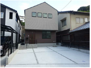 広島市南区北大河町、新築一戸建ての外観画像です