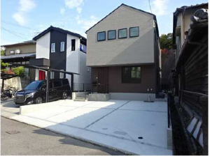 広島市南区北大河町、新築一戸建ての外観画像です