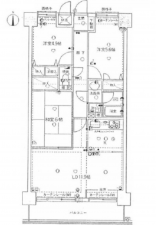 広島市南区宇品西、マンションの間取り画像です