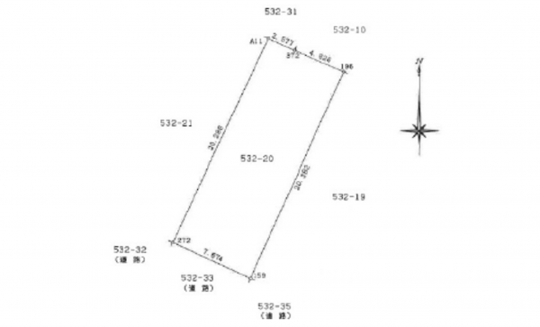 広島市中区吉島東、土地の間取り画像です