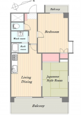 広島市中区堺町、マンションの間取り画像です