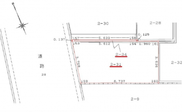 広島市中区西白島町、土地の間取り画像です