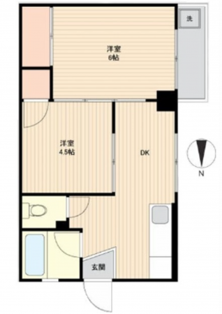 広島市南区宇品神田、収益物件/マンションの間取り画像です