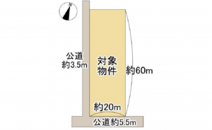 広島市東区馬木、土地の間取り画像です