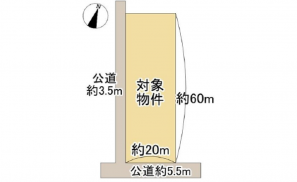 広島市東区馬木、土地の間取り画像です