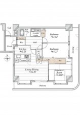 広島市東区戸坂千足、マンションの間取り画像です